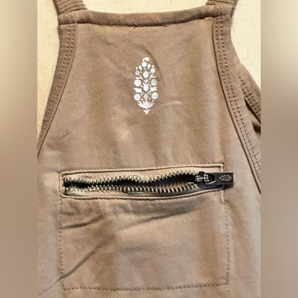 Free People Movement Hot Shot Romper Mini Dress in Mocha Latte Sz Small - Picture 10 of 14
